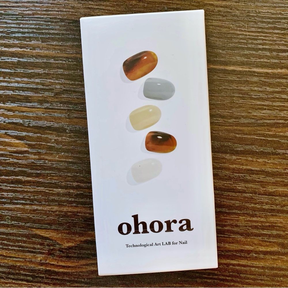 Ohora N Road Trip ND-300 – Semi Cured Gel Nail Strips, Neutral Amber Manicure